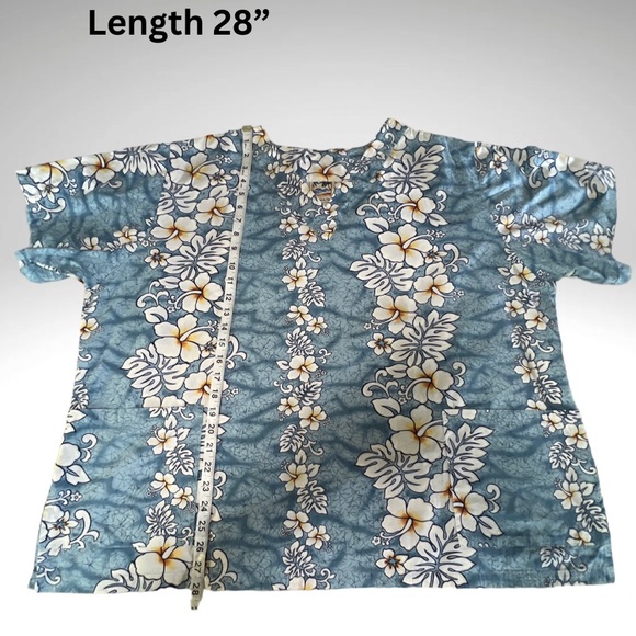 Hawaiian Togs Medical Scrub Pullover Floral Print Top Size 2X - Picture 8 of 16